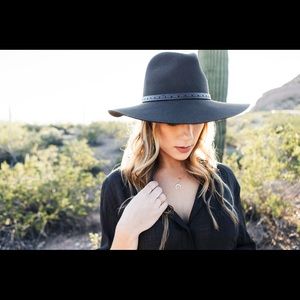 Rag & Bone brown felt wide brim hat